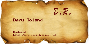 Daru Roland névjegykártya
